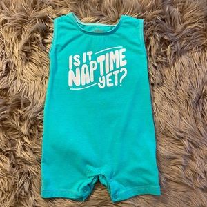 Cat&Jack bright teal romper - size 12mo